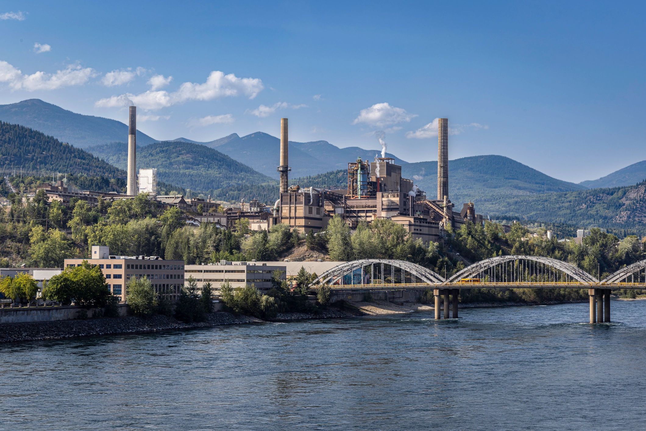 Industrial landscape with large-scale infrastructure