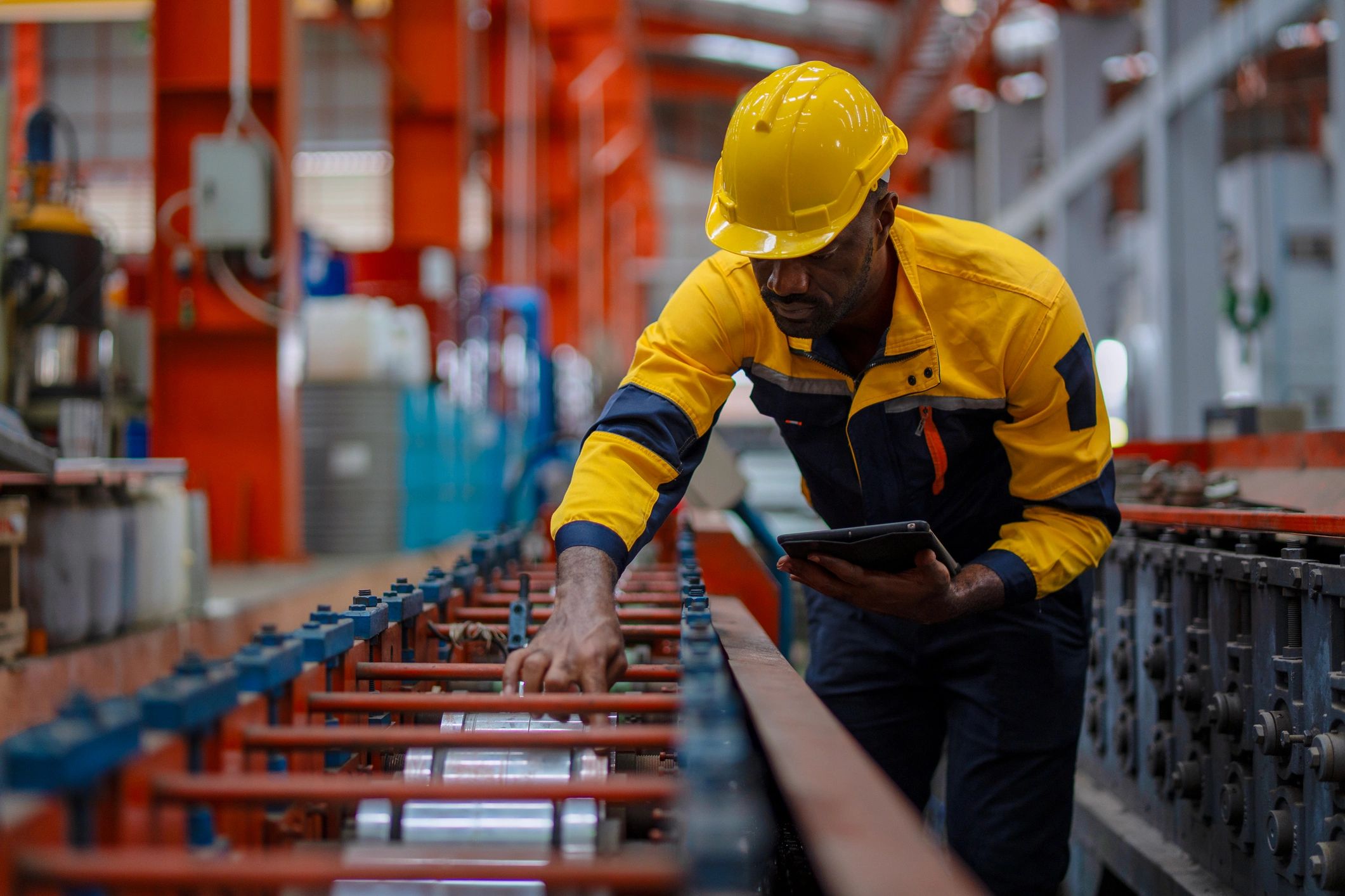 Worker in an industrial facility